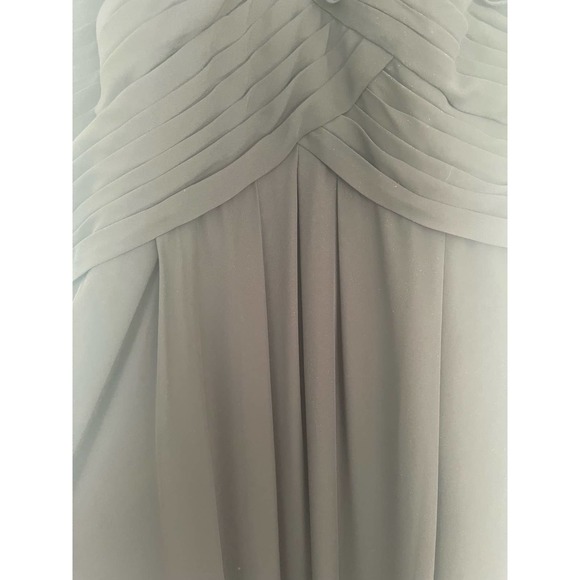 Bill Levkoff Leighton Formal Dress Black Chiffon Halter A-line Princess Size 16 - Picture 14 of 16